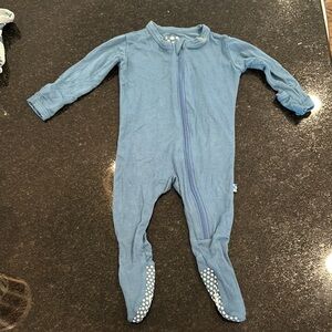 Kickee Pants Blue Footies One Piece with Built-in Feet